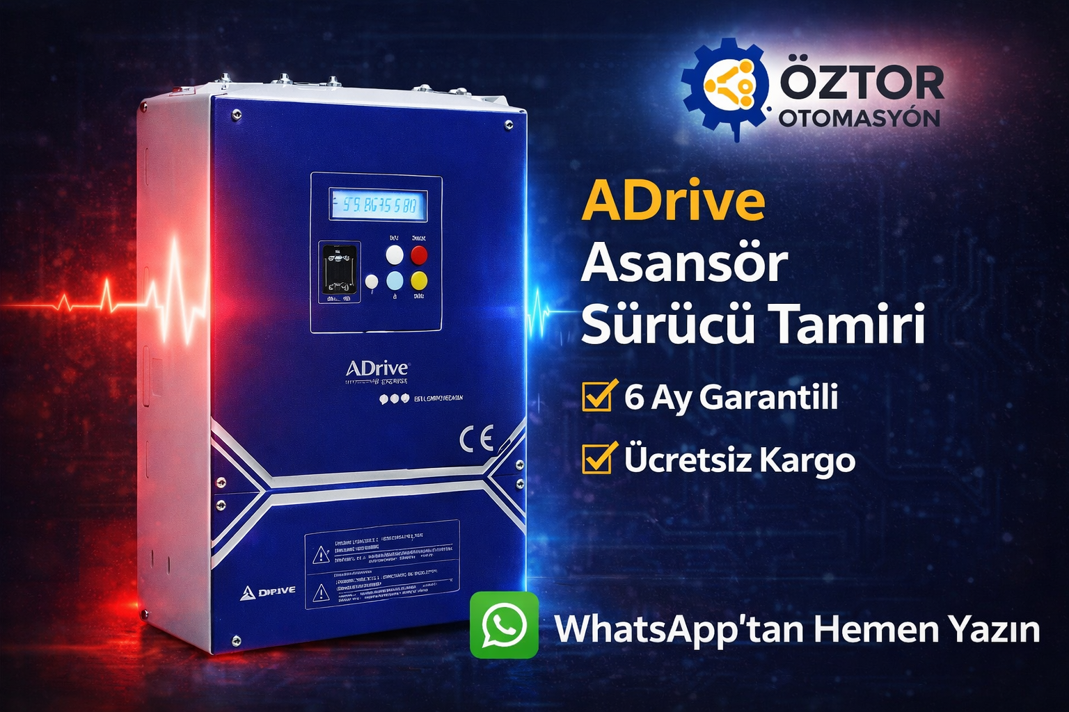 ADRİVE ASANSÖR SÜRÜCÜ TAMİRİ - Önce
